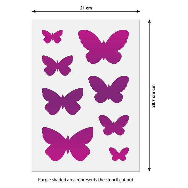Stencil Printable Different Size Butterfly Templates : Ask your ...