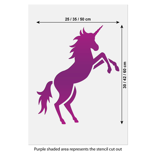 prancing unicorn stencil large unicorn wall stencil template ebay