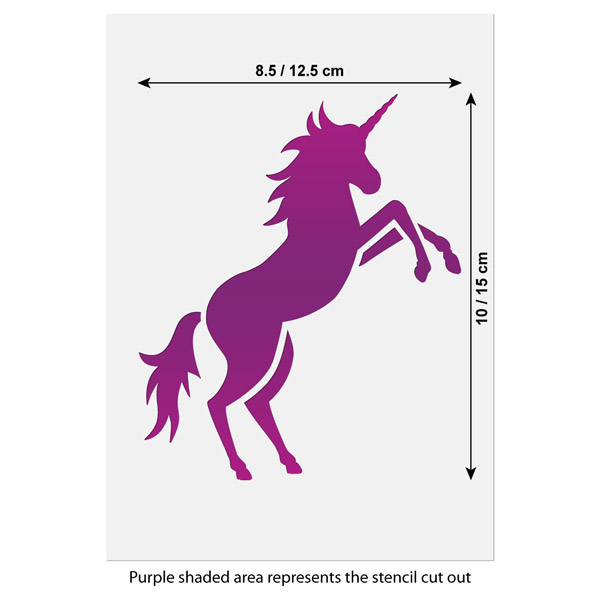 prancing unicorn stencil mini or small unicorn template by craftstar